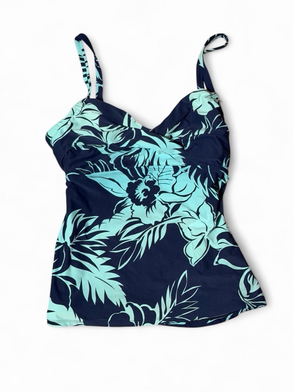 Beach House Floral Tropical Print Y2K Tankini Top